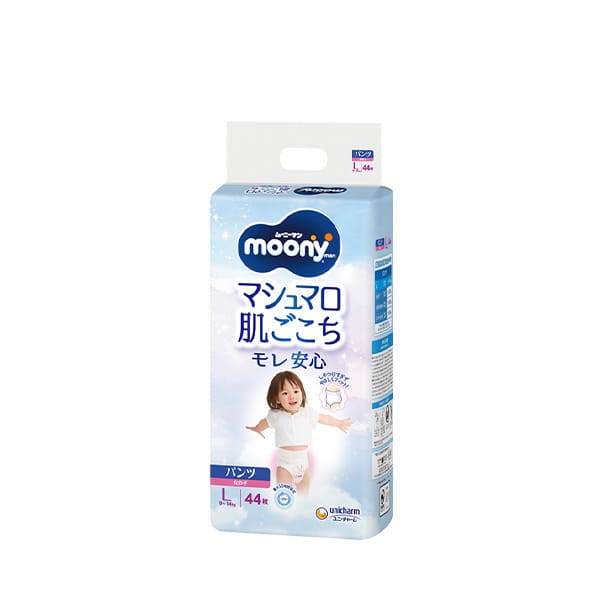 〔パンツ Lサイズ〕ムーニーマンマシュマロ肌ごこちモレ安心女の子L 44枚