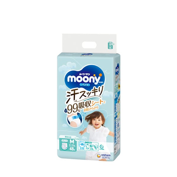 〔パンツ Mサイズ〕ムーニーマン 汗スッキリ 男女共用 48枚