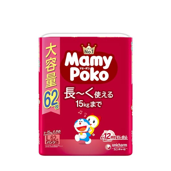 〔パンツ Lサイズ〕マミーポコパンツ ドラえもん オムツ 62枚