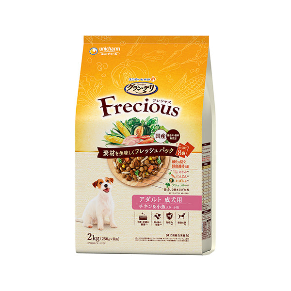 グラン・デリ Frecious アダルト成犬用 チキン&小魚入り 2kg