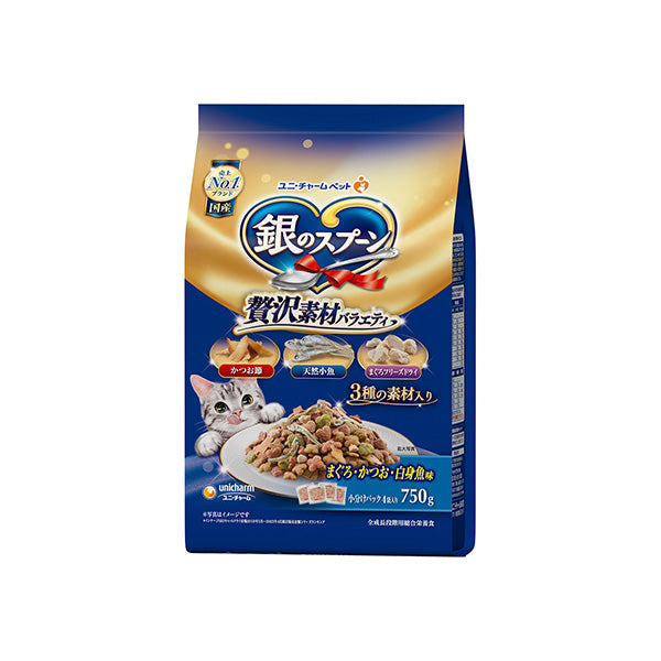 銀のスプーン 贅沢素材バラエティ まぐろ・かつお・白身魚味 750g