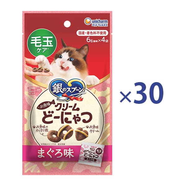 【ケース】銀のスプーンおやつお魚味クリームどーにゃつ毛玉ケアまぐろ味 24g