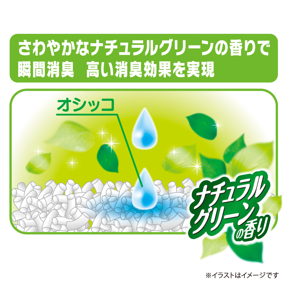 デオサンド 香りで消臭する紙砂 ナチュラルグリーンの香り 5L×6