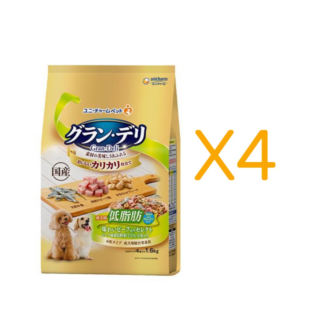 グラン・デリカリカリ仕立て成犬用低脂肪味わいビーフ入りセレクト~脂肪分約25%カット~ 1.6kg
