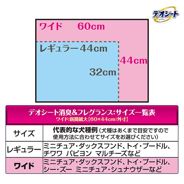 デオシート消臭&フレグランスフローラルシャボンの香りワイド 60枚