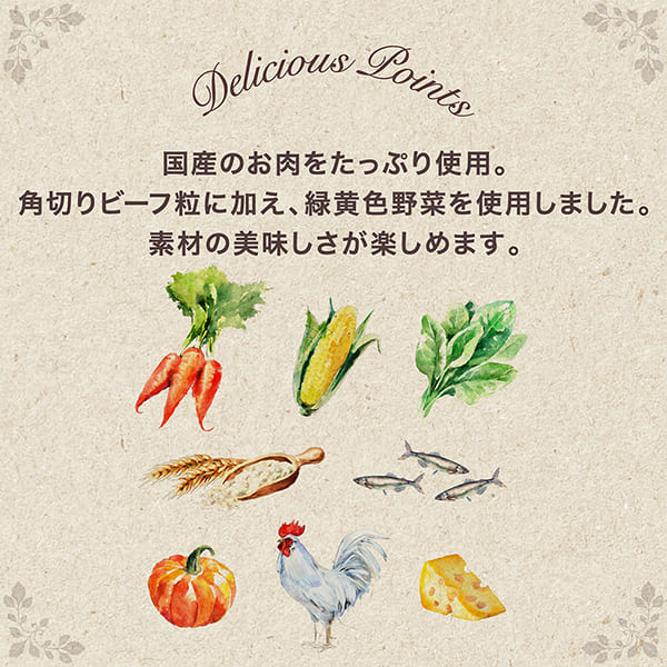 グラン・デリ ふっくら仕立て 13歳以上用 鶏ささみ・ビーフ・緑黄色野菜・小魚・チーズ・角切りビーフ粒入り 1.6kg