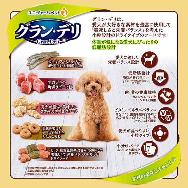 グラン・デリカリカリ仕立て成犬用低脂肪味わいビーフ入りセレクト~脂肪分約25%カット~ 1.6kg