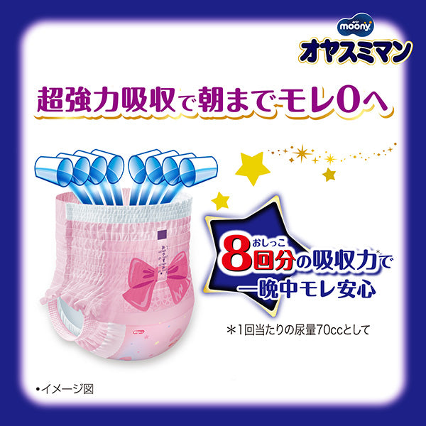 ムーニー オヤスミマン 女の子 ビッグ以上 夜用オムツ 22枚