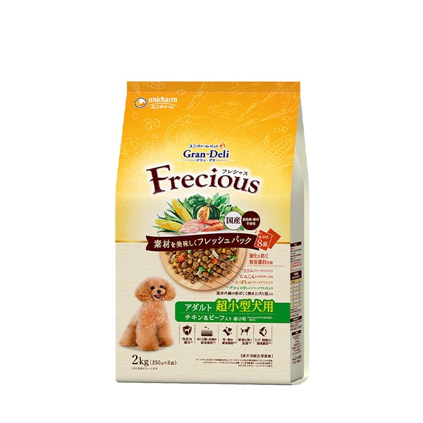 Frecious アダルト成犬用 超小型犬用 チキン&ビーフ入り 2kg