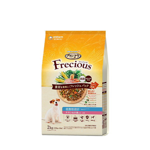 グラン・デリ Frecious アダルト成犬用 低脂肪設計 チキン&小魚入り 2kg
