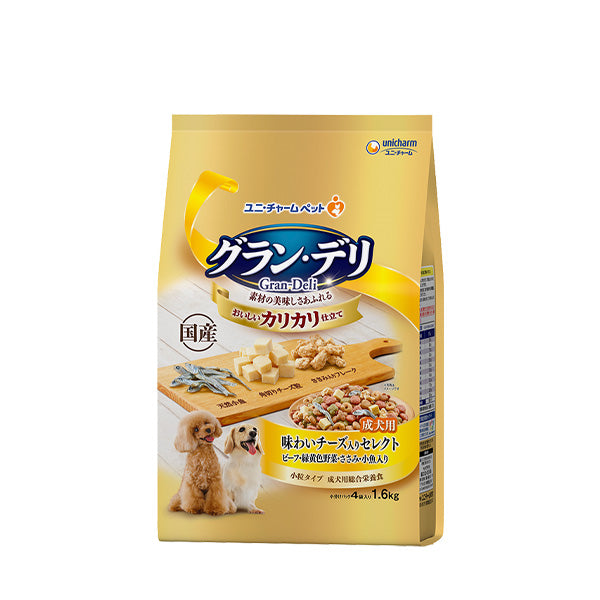 グラン・デリカリカリ仕立て成犬用味わいチーズ入りセレクト 1.6kg