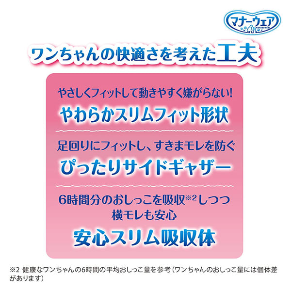 マナーウェア 女の子用 Ｓ モーヴピンクドット・ピンクチェック 36枚