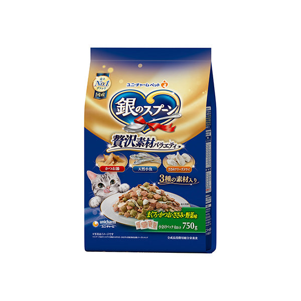 銀のスプーン　贅沢素材バラエティ　まぐろ・かつお・ささみ・野菜味 750g