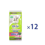 【ケース】デオトイレ複数ねこ用ふんわり香る消臭・抗菌シートボタニカルの香り 16枚×12