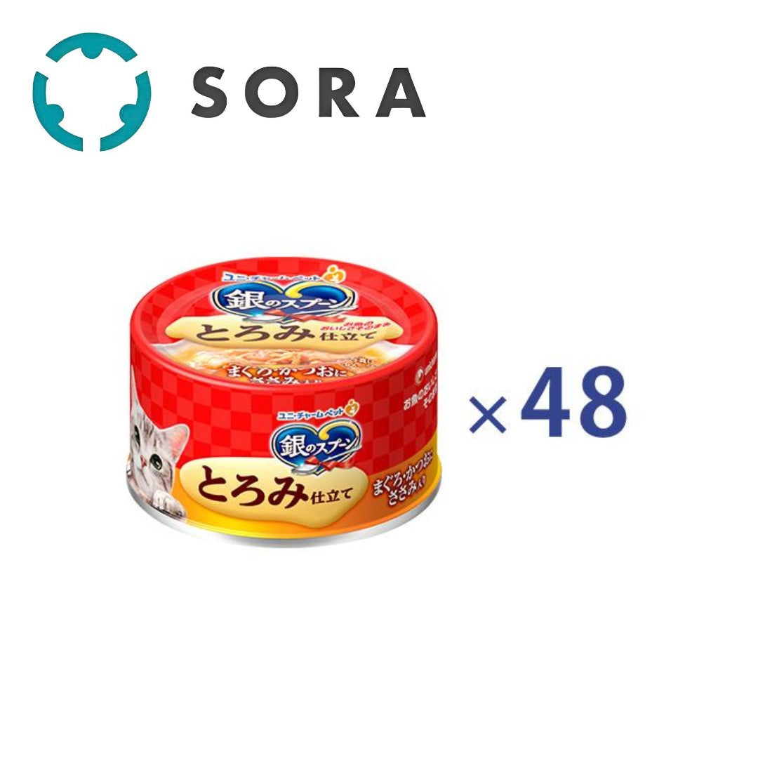 銀のスプーン缶とろみ仕立てまぐろ・かつおにささみ入り 70g