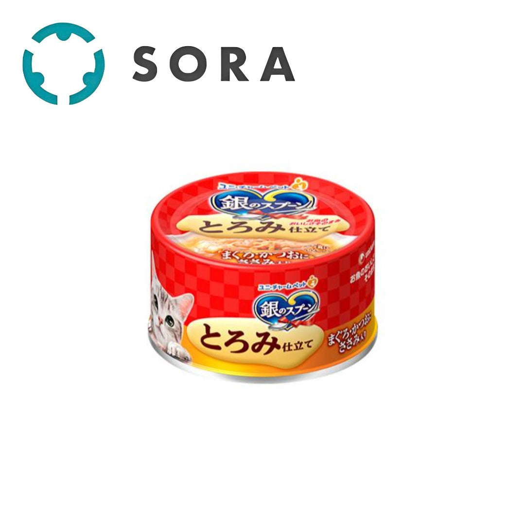 銀のスプーン缶とろみ仕立てまぐろ・かつおにささみ入り 70g