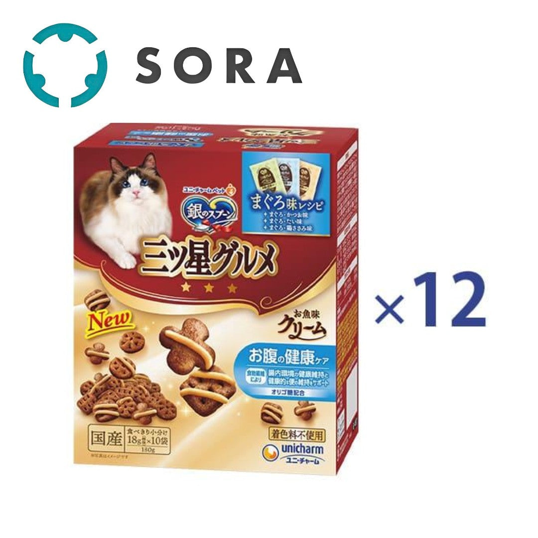 【ケース】銀のスプーン三ツ星グルメお魚味クリームお腹の健康ケア3種のアソート 180g