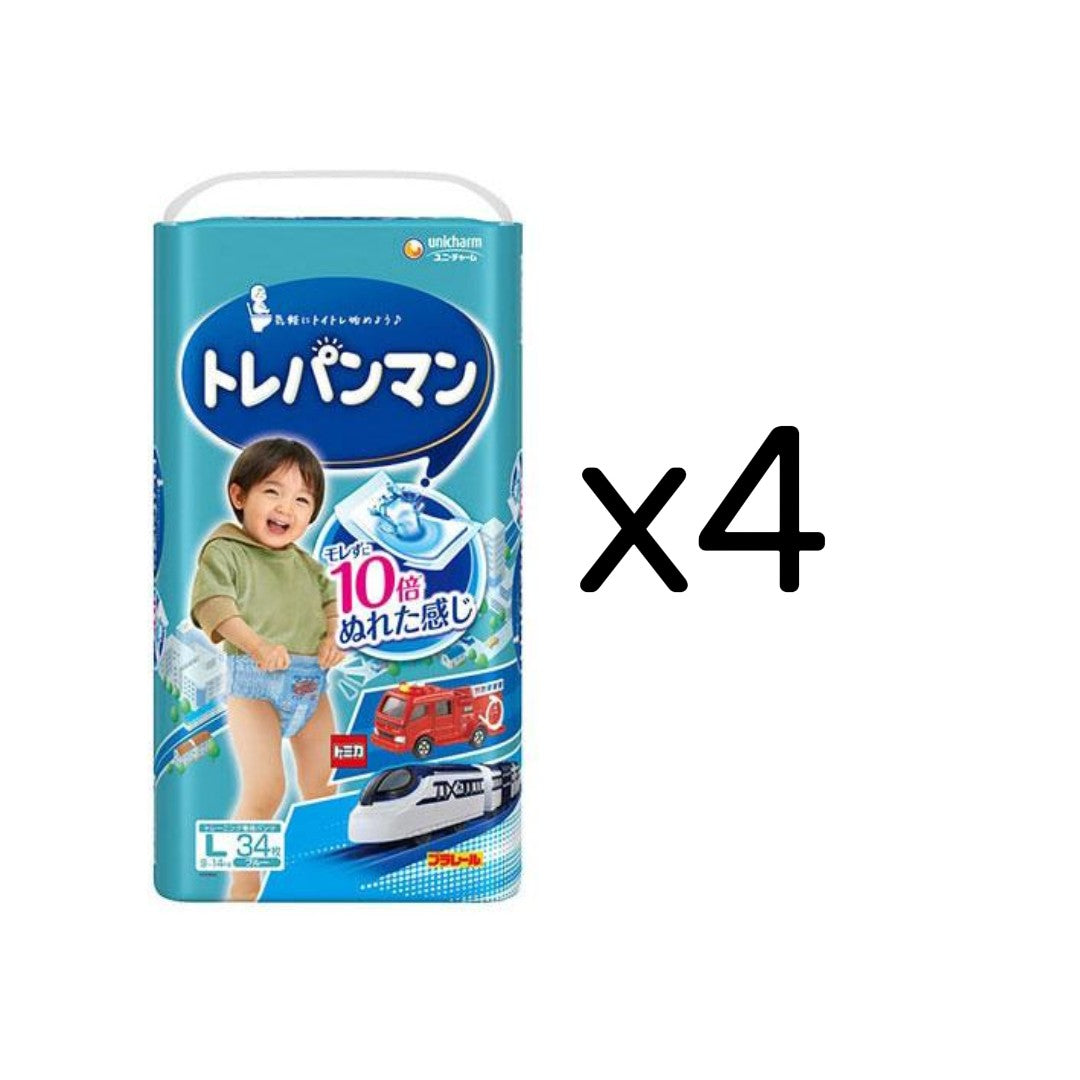 トレパンマン ブルー Ｌサイズ トイレトレーニング用オムツ 34枚