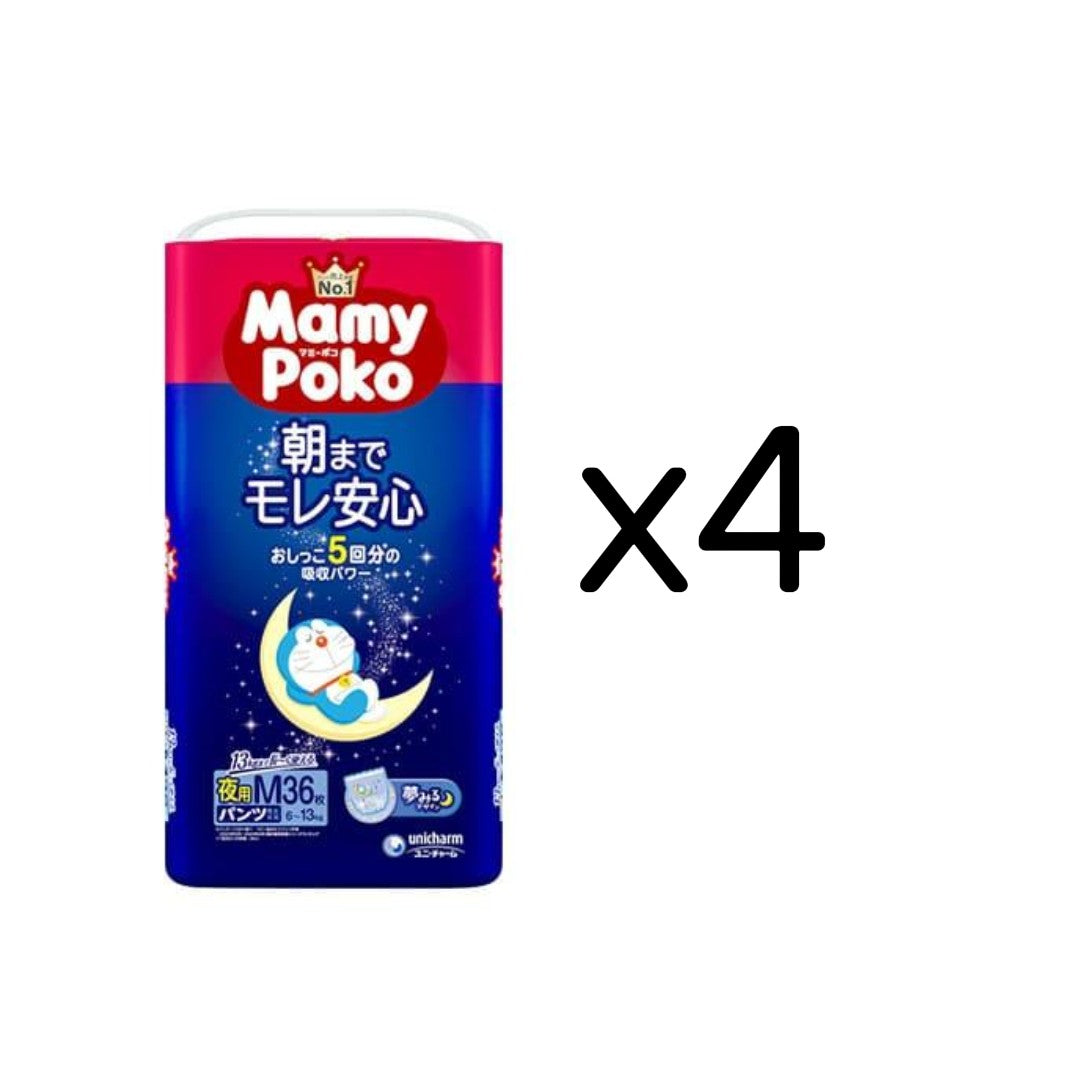 マミーポコ 夜用パンツ Mサイズ ドラえもん オムツ 36枚