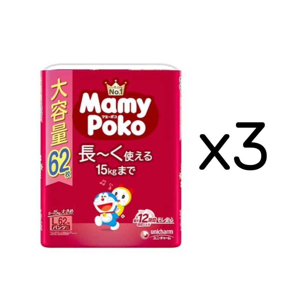 〔パンツ Lサイズ〕マミーポコパンツ ドラえもん オムツ 62枚