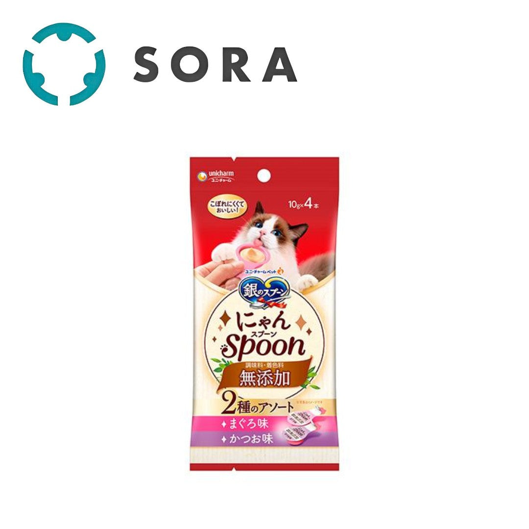 銀のスプーン　おやつ　にゃんSpoon　無添加２種のアソートまぐろ＆かつお味 10g×4本