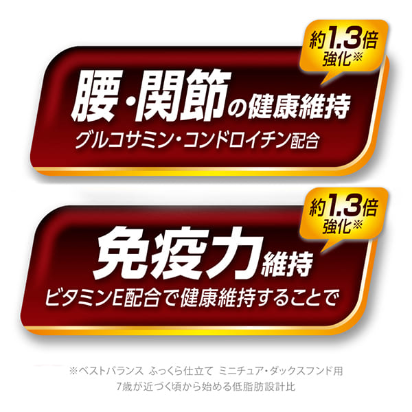 ベストバランス ふっくら仕立て ミニチュア・ダックスフンド用 10歳以上用 1.7kg