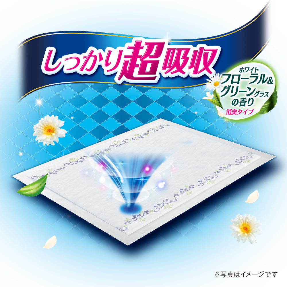 デオシート しっかり超吸収 香り消臭タイプ ホワイトフローラル＆グリーングラスの香りワイド 52枚