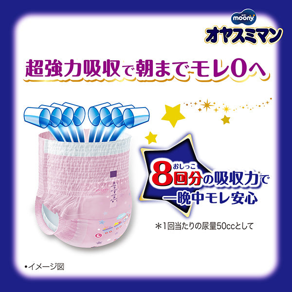 ムーニー オヤスミマン 女の子 Ｌサイズ 夜用オムツ 30枚